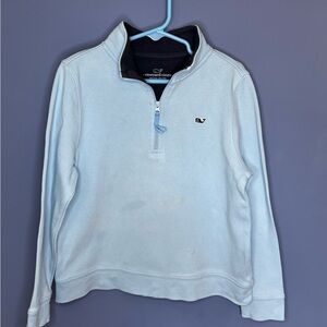 Vineyard Vines Kids Light Blue Quarter-Zip Sweater